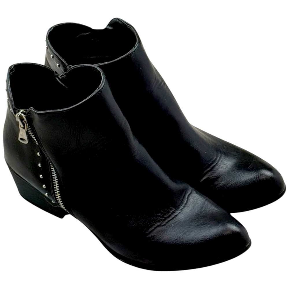 Esprit Topaz Black Studded Zip Ankle Boots Women’s‎ 9M Faux Leather
